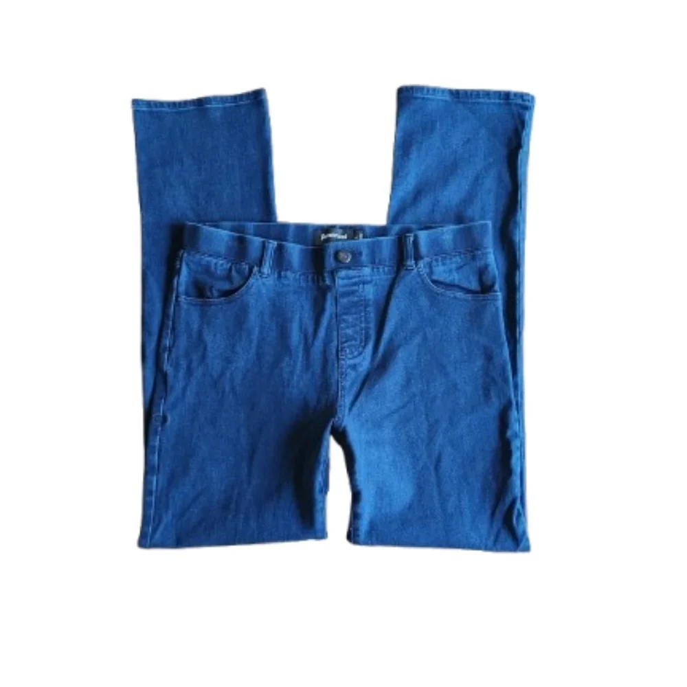 Betabrand Yoga Denim Pull-On Straight Jeans
